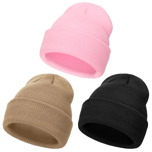 DRESHOW Toddler Beanie Bambini Cappelli Invernali Bambini Morbida Maglia Unisex Cappello per Bambini Ragazzi Ragazze Cappello Caldo per 2-6 Anni