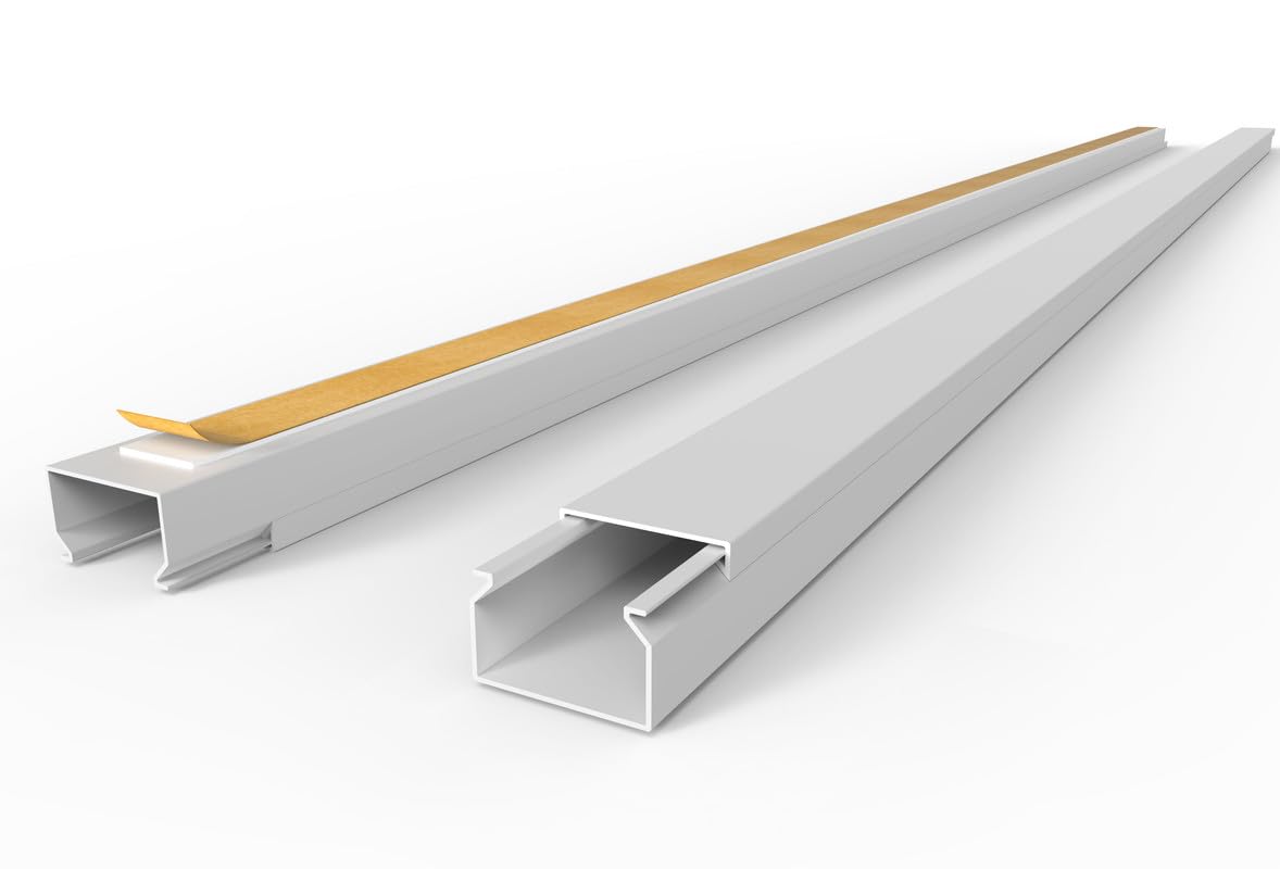 CILSON WDK2516SW 4600130 Kabelkanal Selbstklebend 25x16mm 20m - 10 Stück 2 m / 2000 mm, Weiß, Breiter Kabelschutz, Leicht zu Installieren