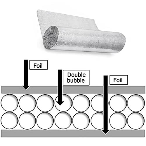 Isolant thermique double face autocollant 1x6m pour garage et mur d'enceinte - 6