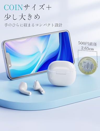 ワイヤレスイヤホン イヤホン Bluetooth「2025年新昇格モデル」 Bluetooth5.4技術 Type‐C急速充電 最大40時間再生 ハンズフリー通話可能 AAC/SBC ENCノイズキャンセリング 自動ペアリング マイク付き タッチ操作 軽量/小型 iPhone/Android適用 ビジネス/ZOOM/WEB会議/通勤/通学/スポーツ プレゼント