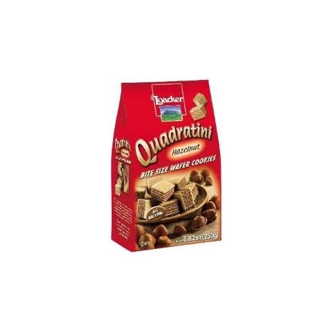 Loacker Quadratini, Hazelnut Wafer Cookie, 8.8 Ounce Pack Cover