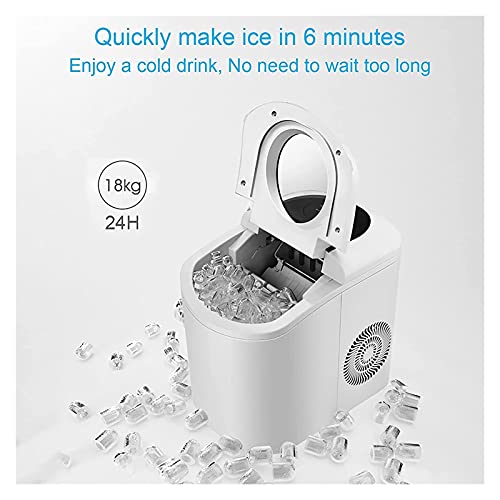 Fabricadora de hielo portátil para mostrador: produce 40 lb de hielo en 24 horas, cubos listos en 5-7 minutos, con función de autolimpieza miniatura 3