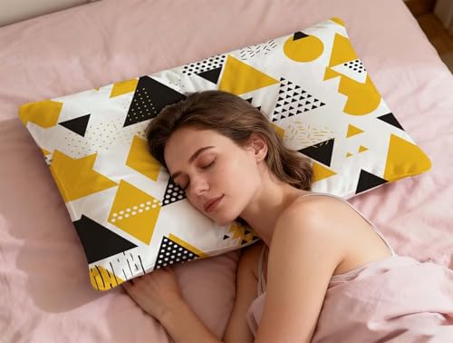 Housse de coussin orange 40x70 en velours lavable avec motifs imprimés - 7