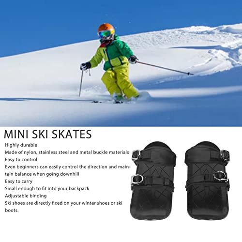 Mini-Skischuhe Schneeschuhe kurz, verstellbare Verbindung, schwarz, einfache Kontrolle des kurzen Schnees, für Skiwettbewerbe für Erwachsene Scarponi