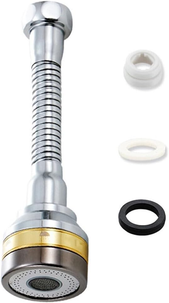 Kitchen Tap Spray Head Faucet Extender Movable Kitchen Tap Head, tainless Steel Tube, Copper, Fits Most Faucets(M)
