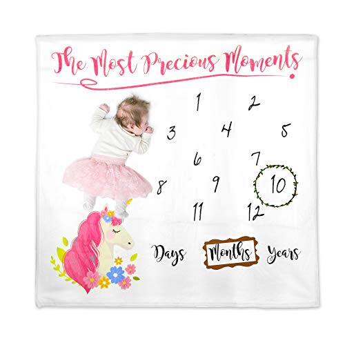 patucia Baby Monthly Milestone Blanket for Baby Girl, Photography Background, Baby Photo Blanket