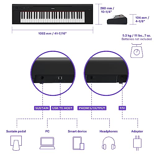 Yamaha NP-15 Piaggero : clavier numérique tactile à 15 voix