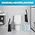 Disposable Toilet Brush with 50 Wand Cleaner Refills Pads?Wall Mounted Toilet Bowl Holder Set?Toilet Cleaning System Starter Kit?Bathroom Cleaning System for Sink Bathtub Wash Basin