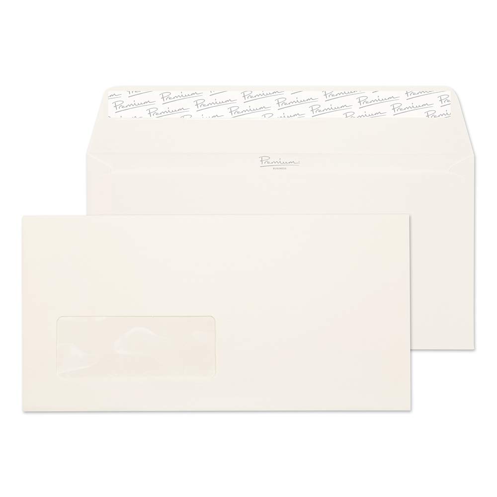 Blake Business DL 110 x 220 mm 120 gsm Peel & Seal Wallet Window Envelopes (39884) High White Laid - Pack of 500