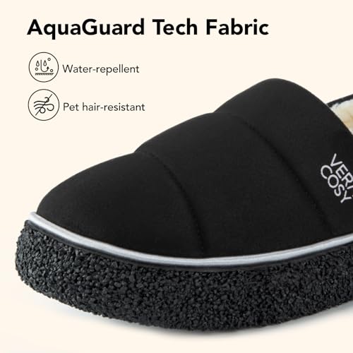 VeraCosy Women's Quilted Closed-back Slippers Technical Fabrics Warm Soft Comfy Non-slip Memory Foam Indoor House Shoes3