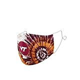 Top of the World NCAA Virginia Tech Hokies Unisex Team Color Tie Dye Face Mask, Virginia Tech Hokies Maroon, One Size (MTW_330)