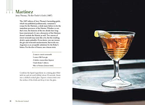 The Martini Cocktail: A Meditation on the World's Greatest Drink, with Recipes
