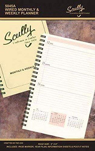 Scully Leather 2025 WIRED Desk Weekly & Monthly Refill, Page Size 5 x 8 inch      Spiral-bound