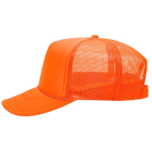 Image of OTTO Polyester Foam Front 5 Panel High Crown Mesh Back Trucker Hats in 97, Bulk, Wholesale