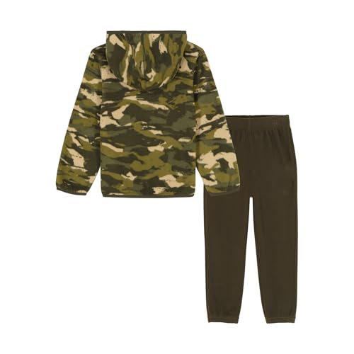 Image of Under Armour Boys' 2-piece Long Sleeve T-shirt and Fleece Pants Set, Outdoor Collection