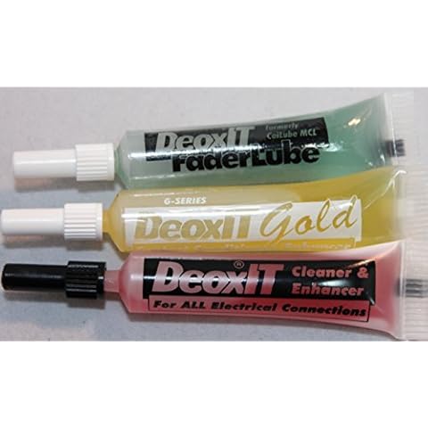 Caig DeoxIT, Gold, Fader - 3 x 2ml Squeeze Tubes, 100% Solution - 1 Each of D100L, G100L, F100L Cover