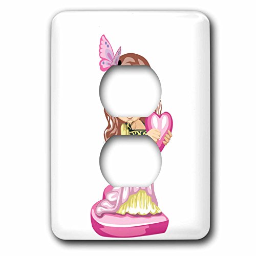 Cache prise Valentine Princess 3dRose LSP_60053_6 double decorative murale