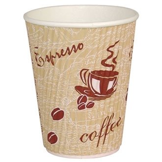 Disposable Hot Cup Insulated Ripple Wall - 8oz (Pack 40) - great for parties, bbqs, picnics and events