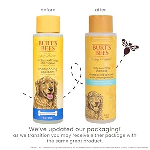 Burt’s Bees for Pets Naturally Derived Itch Soothing Shampoo with Honeysuckle – Anti-Itch Dog Shampoo for All Dogs – Cruelty Free, Formulated without Sulfates and Parabens, Made in the USA, 16 Ounces