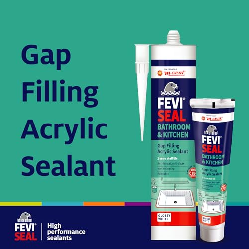 Image of M-Seal Feviseal Bathroom & Kitchen (100 gm) For Gap Filling - Easy to Use, Smooth White Finish, Anti-Fungal, Paintable