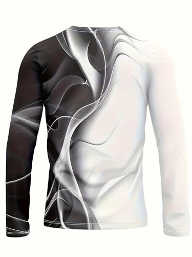 Men's Long Sleeve Casual T-Shirt – Stylish Gradient & Graphic Designs for Everyday Wear, Streetwear & Athleisure​2