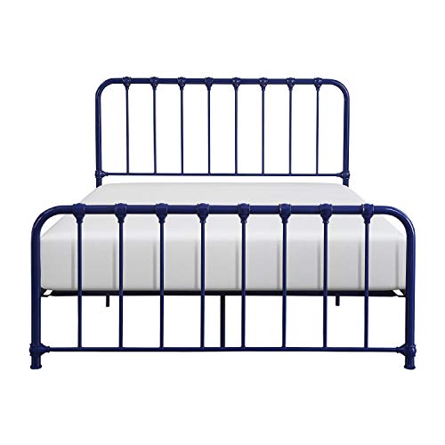 Lexicon Urbana Metal Bed, Queen, Navy Blue #TOP1