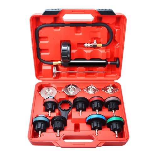Zoomtools 15 TLG Kühlsystemtester Kühlsystem Abdrückgerät Prüfgerät Kühler Druckprüfung Wassertank Lecksucher Werkzeug