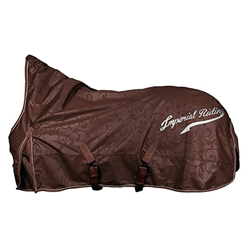 Foto von Imperial Riding Outdoordecke Super-Dry 600D Highneck 300g Füllung Motiv und Logo (135 cm, Walnut)