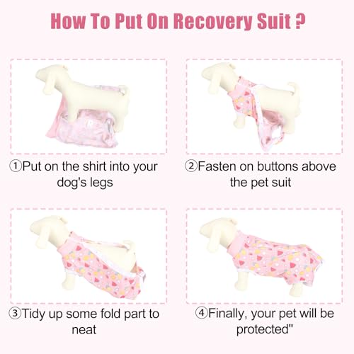 Image of FEimaX Dog Surgery Recovery Suit Female and Male Spay with Pee Hole, Pet Body Suits for Puppy After Spayed, Neuter Surgical Onesie for Small and Medium Dogs Cats, Alternative Bandages E-Collar & Cone