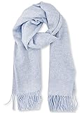 20% lana, 80% acrílico Marca Amazon – HIKARO Bufanda cálida de invierno de lana de color sólido para mujer, bufanda larga con borla suave