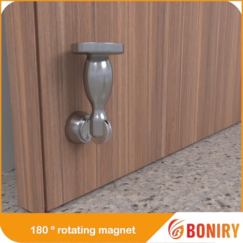 Image of Boniry Premium Magnetic Door Stopper | Durable, Stylish & Rustproof | Protects Doors | Strong Hold, Easy Installation | Perfect for Home & Office Use (4, Satin Black)