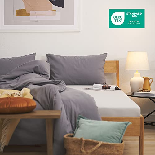 Blumtal® Basics Spannbettlaken für Boxspring 180x200x45cm Jersey - Bettlaken aus 100% Baumwolle - Oeko-TEX zertifiziertes Spannbetttuch… – Ansicht 3