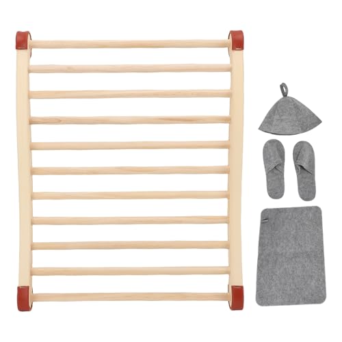 Pssopp Kit di Accessori per Gli Spostamenti di Sauna, Design Curvo Ergonomico Set di Sedile per Cappellino Sauna Set Anti -Slip Design per Uso Familiare di Rilassamento