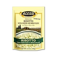 Alessi Autentico, Premium Seasoned Risotto, Italian Arborio Rice, Easy to Prepare, 6.5 Ounce Cheese & Broccolini, Pack of 6