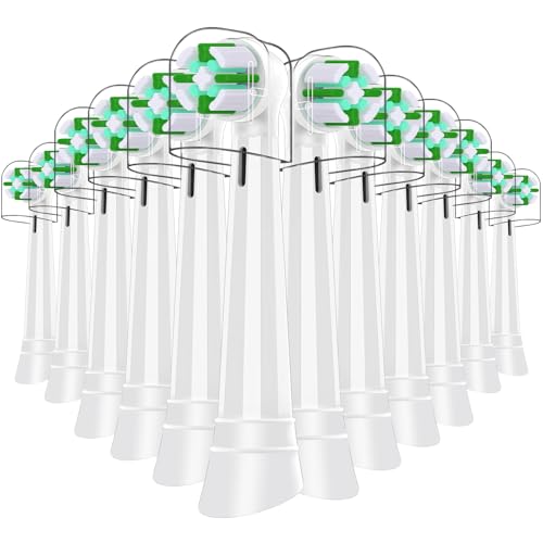 Paquete de 12 cabezales de repuesto compatibles con cepillo de dientes Oral B iO, para cepillos de dientes Oral B iO 2/3/4/5/6/7/8/9/10, color blanco