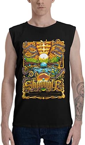 Shpongle Tank Tops Boys Summer Novelty Round Neck Sleeveless Shirts Black