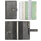 Organizer Design: Die Hülle ist aus hochwertigem, weichem Echtleder mit Kreditkartenfächern und Fächern. Sie sammelt persönliches Tagebuch, Reisetagebuch, Geschäfts- oder Arbeits-Notizbuch, praktisches Tagebuch, sogar Kartenbuch, Handyfach, Geldbörsenfunktionalität, halten Sie Ihre Dokumente, Rechnungen, Pässe, Rechnungen, Ausweise, Bankkarten, Gutscheine, Tickets, Schreibwaren usw. ordentlich und organisiert.