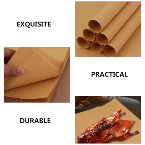 Papel para alimentos de pulpa de madera premium color caqui para envolver comida rápida 6