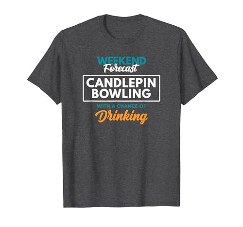 Weekend Forecast Candlepin Bowling T-Shirt, Men, Dark Heather Grey, 6X-Large