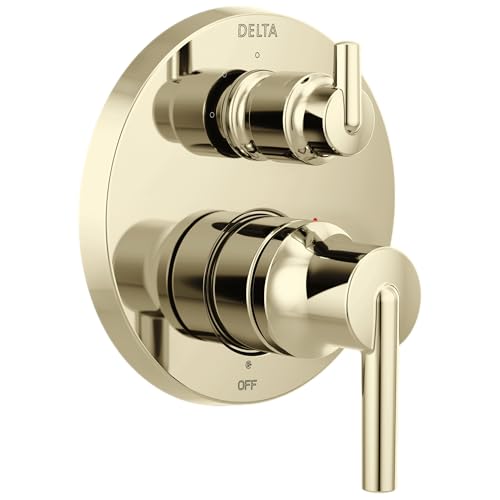 Delta Trinsic Single-Function Shower Handle Valve Trim Kit with 3-Setting Integrated Diverter, Polished Nickel 3-Way Shower Diverter Valve Trim Kit, Polished Nickel T24859-PN (Valve Not Included)