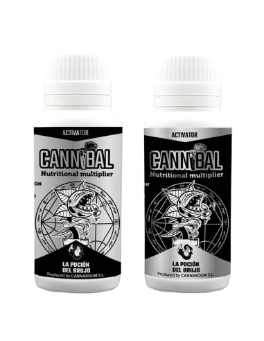CANNIBAL 1 Y 2 'Cannaboom' (100ml X2) | Microorganismos Activos | Crecimiento Acelerado | Ramas Más Fuertes | Floración Abundante