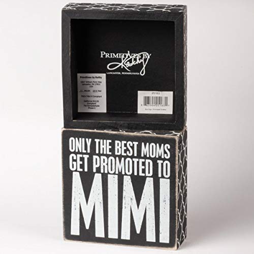 Primitives-by-Kathy-25163-Lattice-Trimmed-Box-Sign-5-x-5-Inches-Best-Moms-Get-Promoted Primitives by Kathy 25163 Lattice Trimmed Box Sign 5 x 5 Inches Best Moms Get Promoted