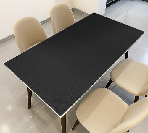 Warmstar Leather Table Cover 28 x48 Inch, 1.8MM Thick PVC Table Protector Waterproof, Desk Cover Protector Non-Slip Table Pad for Kitchen, Dresser, Gaming Desk,Dining Room Table