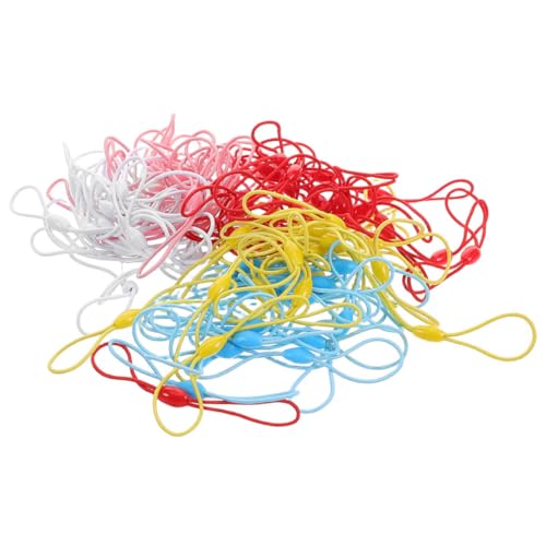 KICHOUSE 200Pcs Elastic Finger Ring Straps for Hanging Ropes and Lost String Rope for Devices and Keys