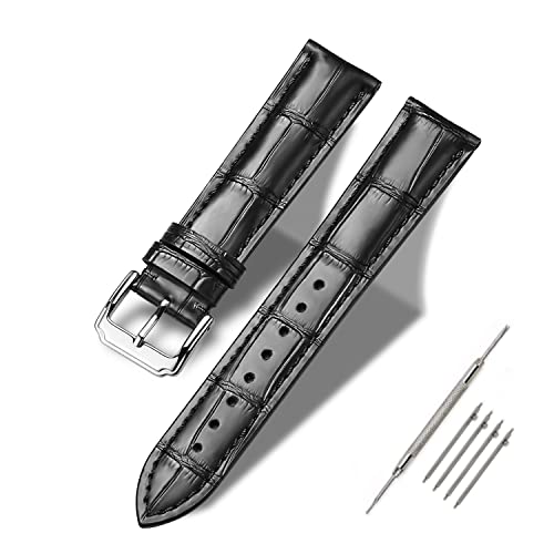 Image of Moran Quick Release Leather Watch Band 18mm 19mm 20mm 21mm 22mm 23mm 24mm Replacement Calfskin Strap for Men Women