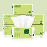 Disposable Face Towels 600 Count, Biodegradable Ultra Soft & Thick Facial Towels for Sensitive Skin, Lint-Free Makeup Remover Dry Wipes, Multi-Purpose Cleansing Towelettes for Face Wipes, Skincare