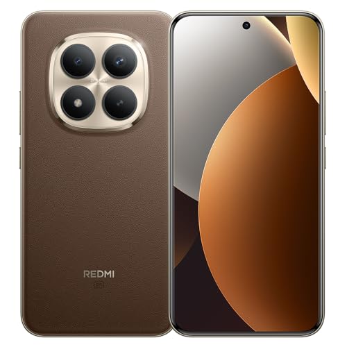 XIAOMI Smartphone Redmi Note 15 Pro + 5G; 12+512 Go Pantalla AMOLED 6,83 Pulgadas 120 Hz, Snapdragon 7s Gen 4; Batería 6500 mAh, Carga rápida 100 W, con Cargador (marrón)