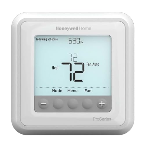Honeywell TH6210U2001/U T6 Pro Programmable Thermostat 2 Heat / 1 Cool Heat Pump Or 1 Heat / 1 Cool Conventional