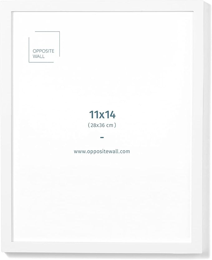 (11x14 in 28x36 cm) White Solid Oak Wood Picture Frame Poster Frame