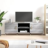 Construction stable et entretien facile : fabriqué en bois robuste, ce support TV moderne se caractérise par sa résistance, sa stabilité et sa résistance à l'humidité, ce qui garantit un nettoyage facile et une utilisation durable.
